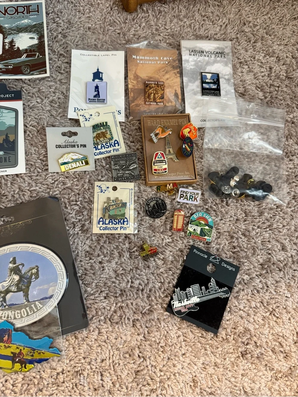 Assorted National Park, Landmark Iron-On Patch, Stickers, Pins